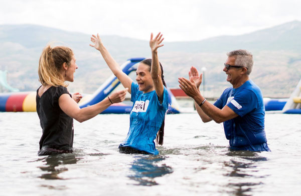 Nadia Alterio water baptism with Katie Housek Peters